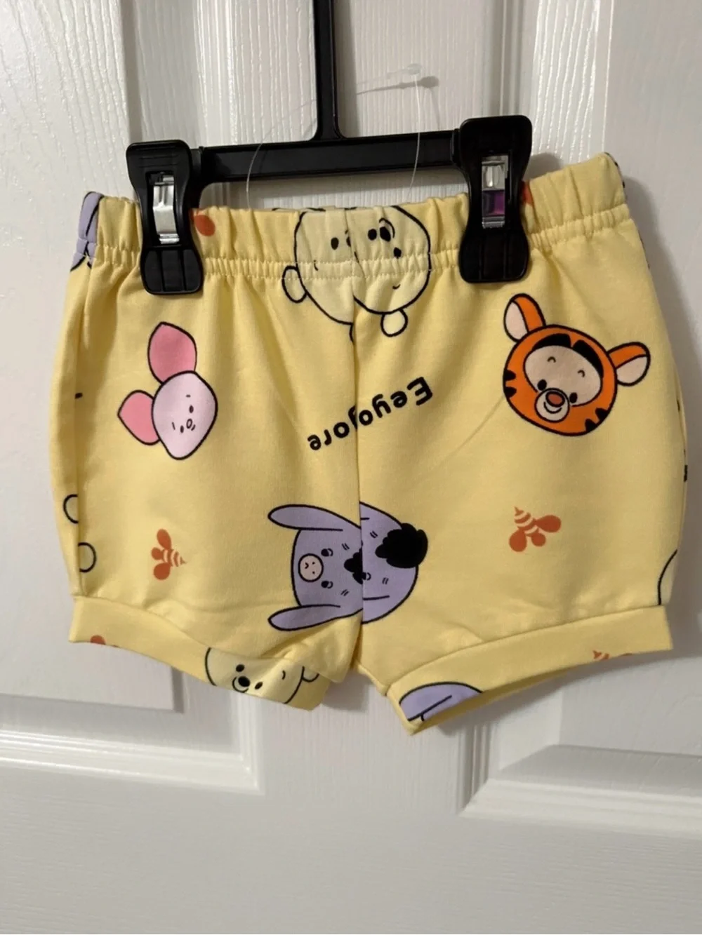 Disney Yellow Winnie the Pooh Baby Boy 2 Piece French Terry Short Set